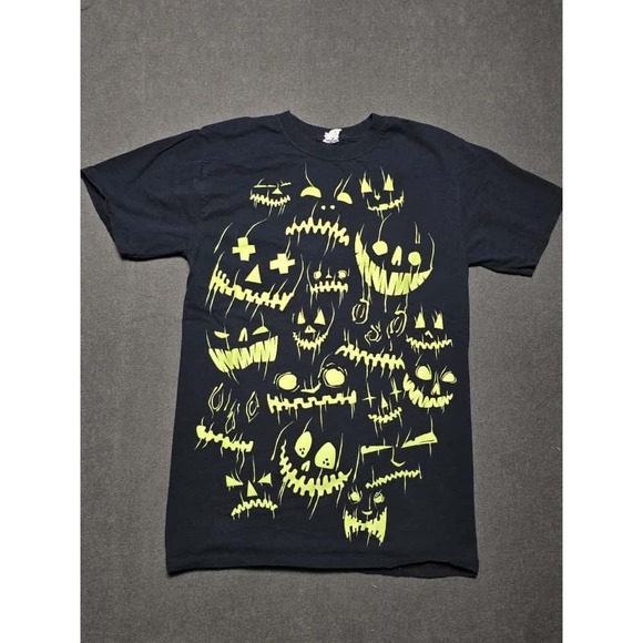 Vintage Jack O Lantern Shirt Glow In The Dark Halloween Mens Small 90s VTG - Picture 1 of 8